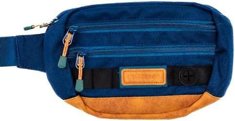 Wilderdog Utility Fanny Pack stores Treats, Balls, Keys in 3 Pockets with adjustable strap and Poop Bag dispenser (Pacific Blue) by WILDERDOG