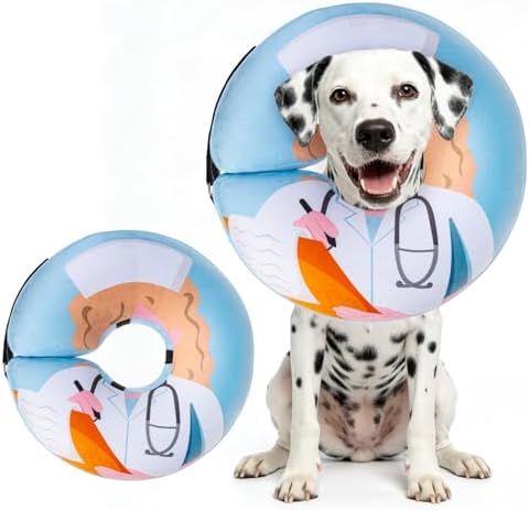 BEAUTYZOO Dog Cone Collar Alternative After Surgery,Pet Neck Donut E‑Collar by BEAUTYZOO