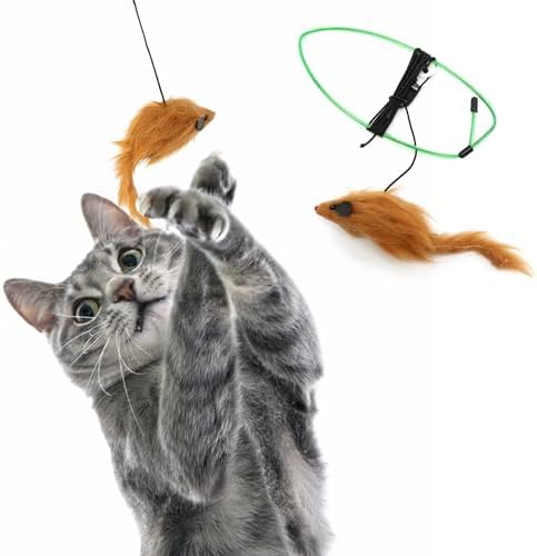 SPOT A-Door-Able Bouncing Mouse Cat Toy - Hanging Rattle & Catnip Interactive Toy, Entertain Cats for Hours, Indulge Natural Hunting Instincts, Provide Mental Stimulation, Suspend From Any Door Frame - Image 6