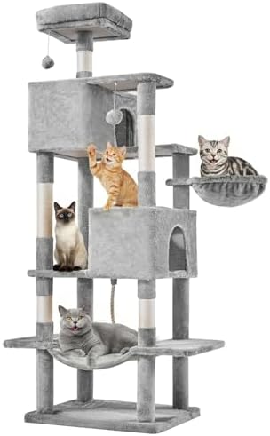DUMOS Large 66 Inch Cat Tree Tower with Scratching Posts, Indoor Use by DumosLifestyle