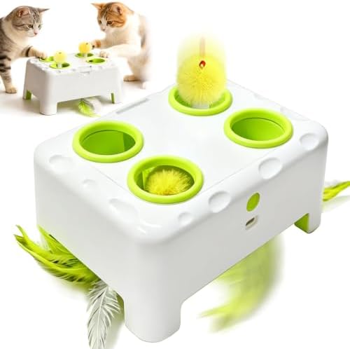 Cat Interactive Automatic Toys, Magic House Whack-a-Mole Toy by HAPPYCODE