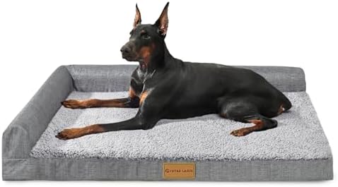 Patas Lague Orthopedic Large Dog Bed Washable Pet Sofa Bed 42''X28''Grey by PatasLague