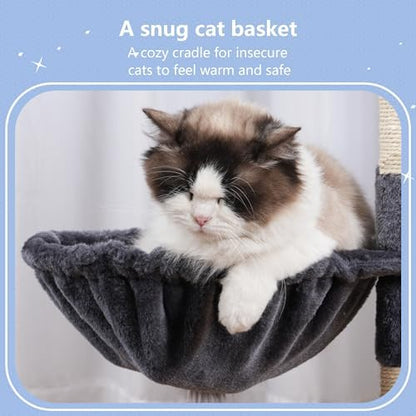 Hey-brother Cat Tree Tower with Removable Toys, Scratching Posts, MPJ008SG - Image 6