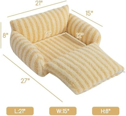 Hollypet Cat Bed Small Dog Orthopedic Couch Beds for Pets up to 13 lbs - Image 3