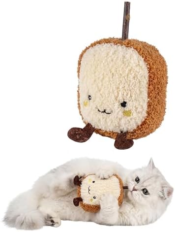 Cat Plush Toy [6000mg A+ Natural Catnip & Silvervine] with Teething Stick by Petelligent