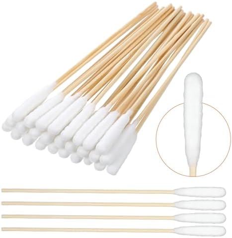 100 PCS Long Cotton Swabs for Dog Ears, 6-Inch Large Cotton Ear Swabs for Cleaning Dog Ears, Extra-Long Handle Ear Picks for Pet Cleaner Care, Long Swab for Cleaning by Unknown