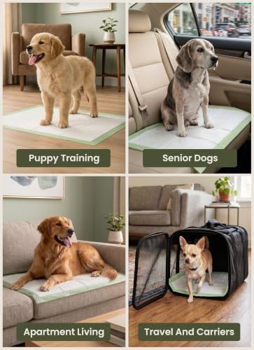 Pogi’s Puppy Pads with Sticky Tabs – Medium, Super Absorbent, Odor Blocking, 40-Count (18x24in) - Image 4