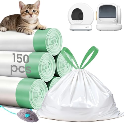 150 Count Cat Litter Bag Liners, Only Compatible with MW-SC01/SC02/SC09/LR01 Meowa Self-Cleaning Cat Litter Box, Thick Leakproof, 18" x 12.6" by Unknown