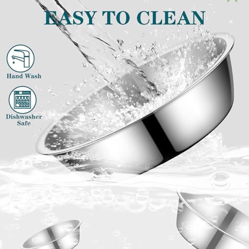 4Packs Cat-Bowls Cat Food Bowl - 6.1 Inch Stainless Steel Cats Feed Bowl for Indoor Cats Shallow and Wide Wet Food Plate Pet Feeding Whisker Fatigue Relief Pet Plate for Kitten Puppy (Type-B) - Image 6
