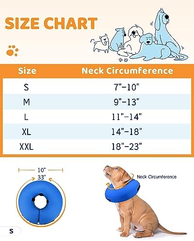 Supet Inflatable Dog Cone Collar Alternative After Surgery, Doggie Neck Donut Collar Recovery ECollar for Post Surgery, Soft Dog Cone for Small Medium Puppies Cats - Image 6