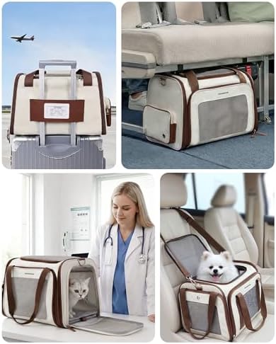 Homespon 34.5L Soft-Sided Cat Dog Carrier, Airline Approved Pet Bag - Image 7