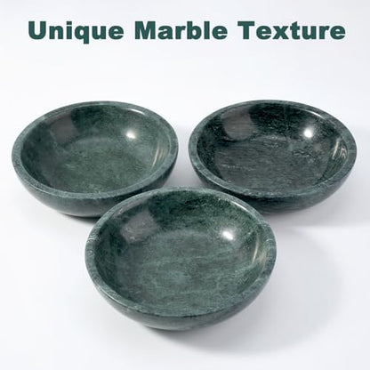 Natural Marble Cat Bowl, Weighted 1.5lb Cat Food Bowl for Cat and Small Dog, Small Animal Pet Food Dish Non-Slip, Shallow Dish for Whisker Fatigue Relief, Premium Green Stone for Home Decor - Image 5