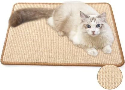 FUKUMARU Cat Scratcher Mat, 23.6 X 15.7 Inch Natural Sisal Cat Scratch Mat by FUKUMARU