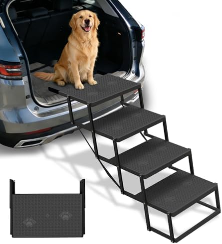 Dog Steps for Car, SUV with Upgraded Non-Slip Surface, 4 Steps by Unknown