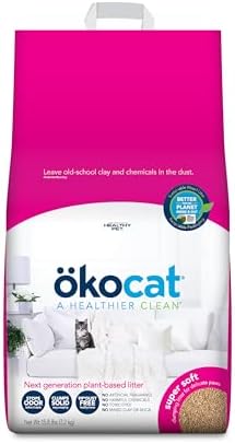 ökocat Super Soft Natural Wood Clumping Cat Litter, Odor Control, 15.8 Lbs by okocat