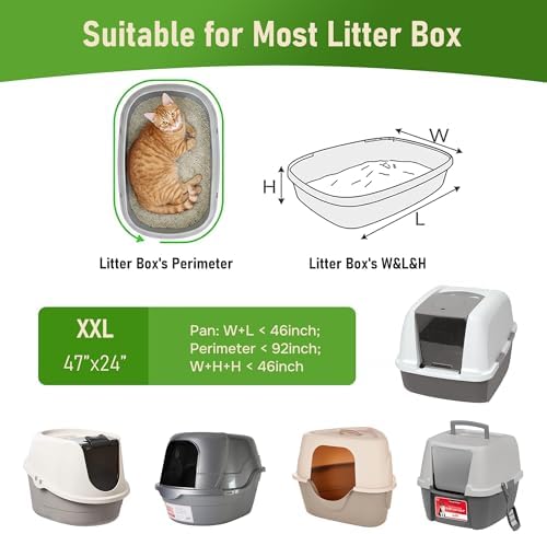 ZOMISIA Cat Litter Box Liner XXL - 15 Count 47" x 24" Jumbo Litter Bags - Image 5
