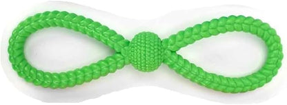 Figure 8 Dog Toys Fun and Colorful Choices Tug Toss Fetch Play Ropes or Rubber Loops (Tug Pink)