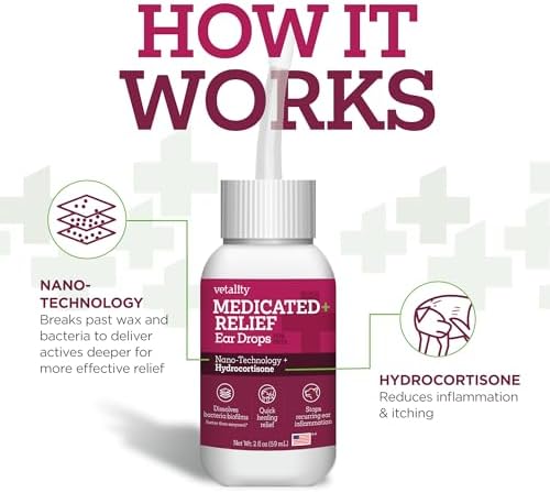 Vetality Medicated Otic Drops for Dog Ear Infection Treatment, 2 fl oz - Image 5