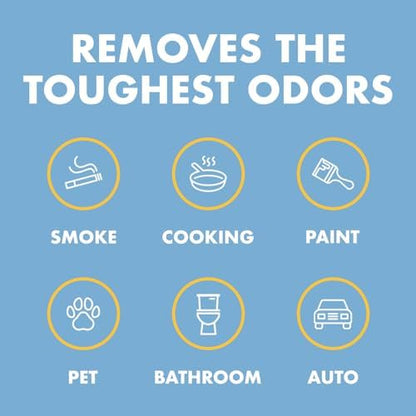 Gonzo Odor Air Magnet Max Gel Odor Eliminator (2 PACK) For Car, Closet, Trash & Pet Areas, Smoke Odors - Lavender and Linen Scent, 14 oz Jars, Blue - Image 2