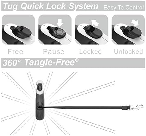 TUG Original Retractable Dog Leash, 16 ft (Large, White) - Image 4
