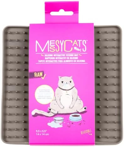 Messy Mutts and Cats Reversible Lick Mat, 5.5 Inch, Slow Feeder, Grey - Image 4