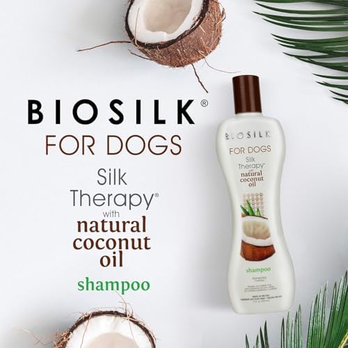 BioSilk for Dogs Silk Therapy Shampoo, with Coconut Oil, 12 Fl Oz, 2-Pack - Image 2