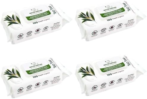 Best Pet Supplies Cleaning Dog Wipes - Cleansing Tea Tree, 400 Count by BestPetSuppliesLLC