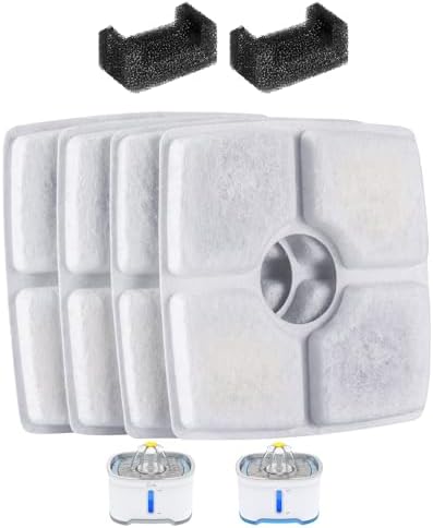 Wonder Creature Cubic Cat Water Fountain Filter 4 Filters + 2 Sponges by WonderCreature