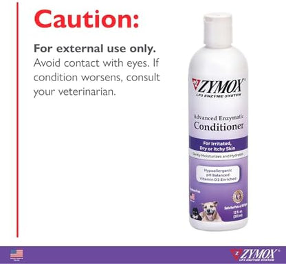 ZYMOX Advanced Enzymatic Leave-On Conditioner, 12oz. – for Pets & Animals of All Ages: Conditions, Detangles, Soothes, & Moisturizers Skin & Coat - Image 4
