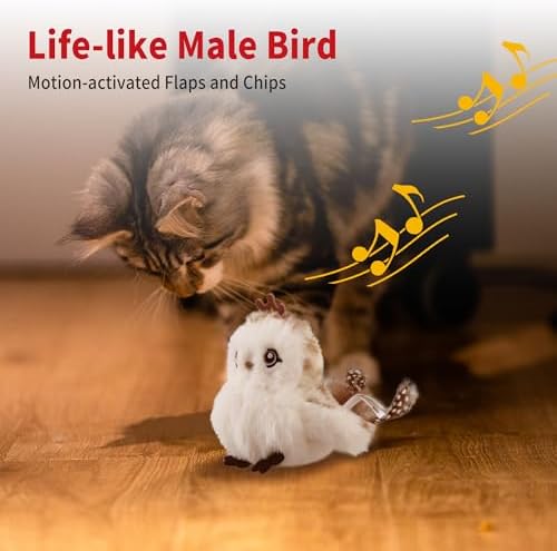 Gigwi Flappy Bird Cat Toy, USB-Charged Squeaky Catnip Toy for Indoor Cats - Image 5