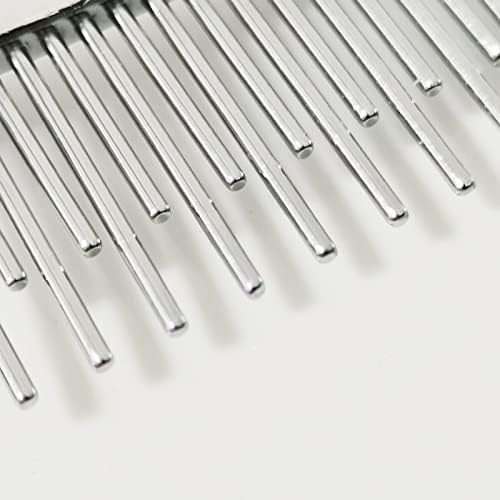 Dog or Cat Comb Grooming with Short and Long Teeth Dematting Knots Tangles Remover Combs Detangler Tool Suitable for Dogs Cats Poodle HorseStainless Steel Pin (Black) - Image 4