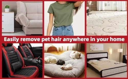 Reusable Pet Hair Remover Roller for Dog Hair and Cat Hair – Self-Cleaning Lint Roller for Furniture, Couch, Carpet, Clothing, Bedding and Car Seats – Reusable, Durable, Portable Fur Removal Tool - Image 6