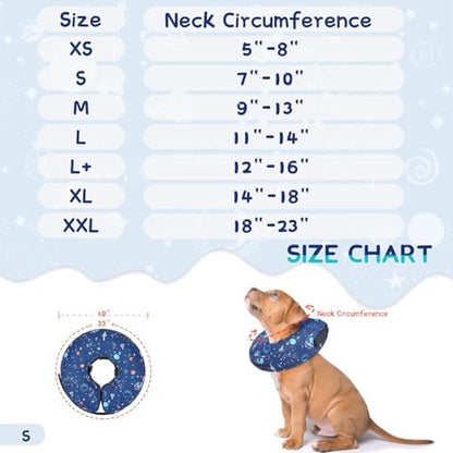 Supet Inflatable Dog Cone Collar Alternative After Surgery, Doggie Neck Donut Collar Recovery ECollar for Post Surgery, Soft Dog Cone for Small Medium Puppies Cats - Image 6