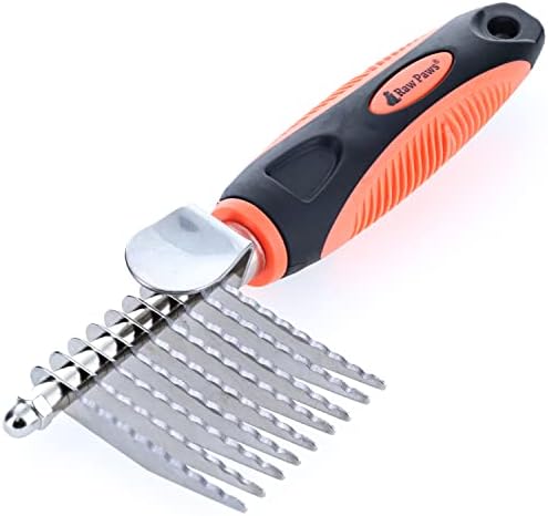 Raw Paws Dematting Comb - 1 ct, Long Blades & Safety Edges, For Cats and Dogs - Removes Mats, Tangles & Knots by RawPawsPetFood