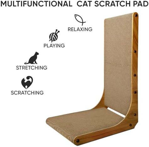 Cat Scratcher, L-Shaped Cat Scratching Pad, 23 Inch, Small - Image 3