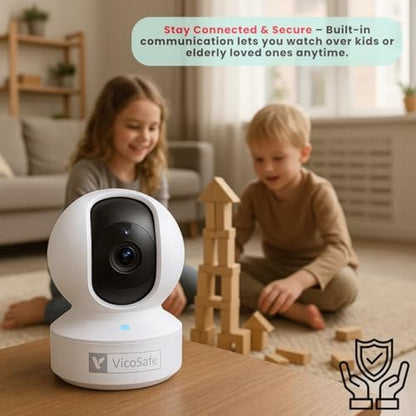 VicoHome CA48 Indoor Security Camera – 3K WiFi Pet & Baby Monitor, 360° Pan/Tilt, Night Vision, Motion Detection, Two-Way Audio, Works with VicoHome App - Image 3