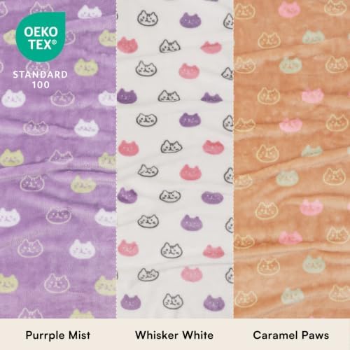 Luciphia 3 Pack Cute Cat Blankets Cozy Small Throw for Pet Puppy,41"x31" - Image 2