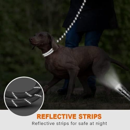 Taglory Rope Dog Leash for Medium Large Dogs, 5 FT Padded Handle, Grey - Image 5