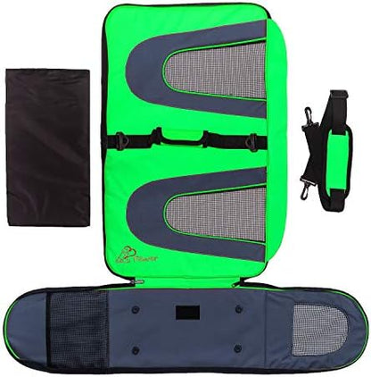 Pawer 18” x 11”x 11” Soft-Sided Foldable Airline Approved Pet Carrier for Cat, Puppy and Small Dog, Washable 600D Oxford Fabric, with Handle and Strap for Carry, Multiple Colors Available - Image 2