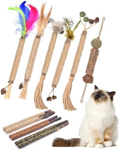 TINDTOP Silvervine Chew Sticks for Cats, 12 Pack Natural Catnip Toys by TINDTOP