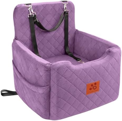 Dog Car Seat for Small/Medium Dogs, Memory Foam Dog Booster Car Seat Purple by GLGLENSLAVE