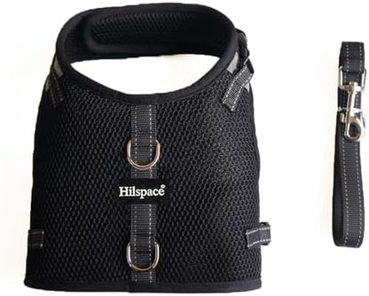 Mini Dachshund Harness – No Armpit Rub, Escape Proof, Reflective, No Pull Vest-Style Dachshunds Harness,Breathable Mesh Dog Harness (Black, S: Chest 32-41cm (12.5"-16")) - Image 4