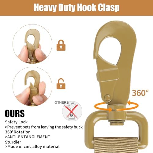 Tactical Dog Collar Leash Set,Dog Collar with Controll Handle for Large Dog - Image 3