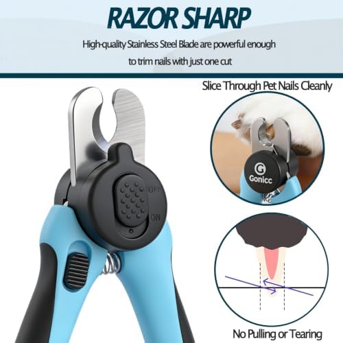 gonicc LED Pet Nail Clippers for Small Dogs and Cats - Image 3