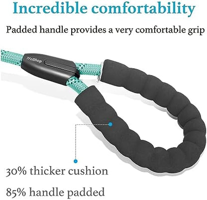 iYoShop Double Dog Leash, 360° Swivel, No Tangle, Large, 25-150 lbs, Teal - Image 4