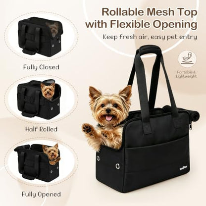 VavoPaw Dog Purse Carrier for Small Dogs,Puppy Travel Tote Bag Up to 11 lbs - Image 4