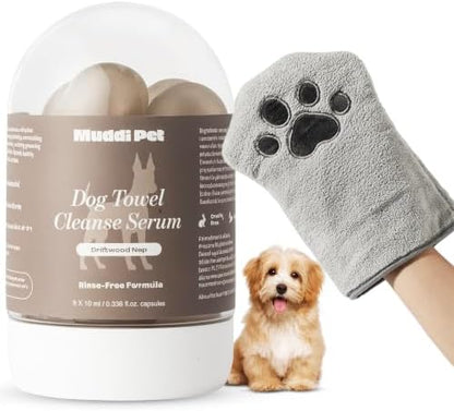Dog Concentrated Waterless Shampoo & Conditioner with Bath Mitt, Rinse-Free by Home