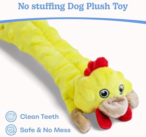 SHARLOVY Dog Squeaky Toys 5 Pack, Bubble Plush Puppy Teething Pet Toys, Crinkle No Stuffing Animals Dog Toy, Doggies Chew for Large Small Medium Breeds - Image 7