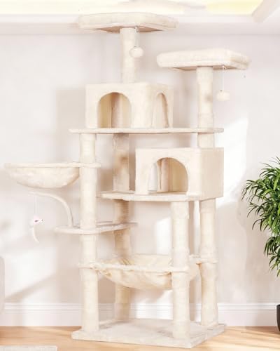 Heybly Cat Tree, 70 inches Tall Cat Tower for Indoor Large Cats HCT032M by HEYBLY