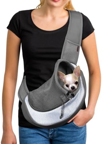 YUDODO Pet Sling Carrier for 5-9 lbs Small Dogs Cat Puppy Crossbody Carrier by YUDODO